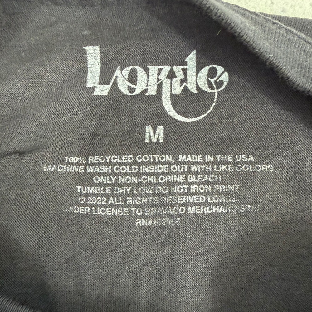 Lorde Solar Power Tour Long‎ Sleeve Shirt Black Graphic Concert Merch Size M - Picture 5 of 6
